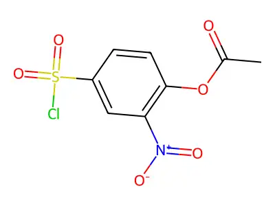 4-(Chlorosulfonyl)-2-nitrophenyl acetate structure