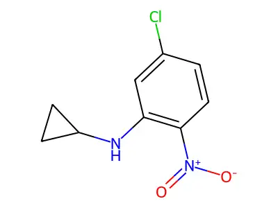 5-chloro-N-cyclopropyl-2-nitroaniline structure