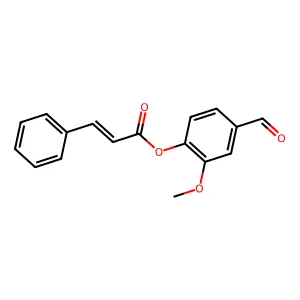 4-formyl-2-methoxyphenyl (2E)-3-phenylprop-2-enoate structure
