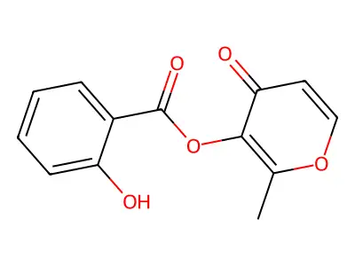 Salicylic acid maltol ester structure
