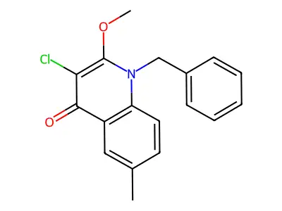 1-Benzyl-3-chloro-2-methoxy-6-methylquinolin-4-one structure