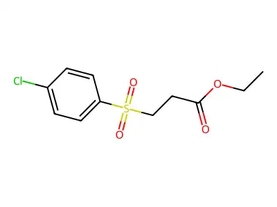 Ethyl 3-(4-chlorophenyl)sulfonylpropanoate structure