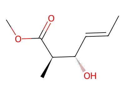 Methyl 3-hydroxy-2-methylhex-4-enoate structure
