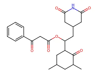 Actidione, benzoylacetate structure