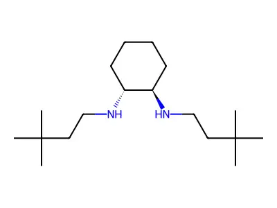 (1R,2R)-1,2-Bis(3,3-dimethylbutylamino)cyclohexane structure