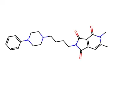 1H-Pyrrolo(3,4-c)pyridine-1,3,4(2H,5H)-trione, 5,6-dimethyl-2-(4-(4-phenyl-1-piperazinyl)butyl)- structure