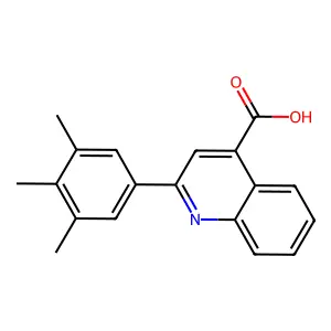 2-(3,4,5-Trimethylphenyl)quinoline-4-carboxylic acid structure
