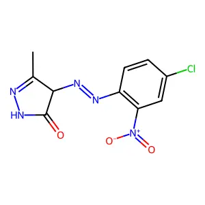 4-[2-(4-Chloro-2-nitrophenyl)diazenyl]-2,4-dihydro-5-methyl-3H-pyrazol-3-one structure