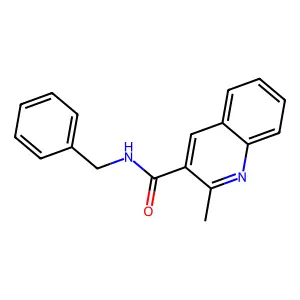 N-benzyl-2-methyl-3-quinolinecarboxamide structure
