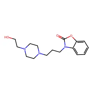 2-Benzoxazolinone, 3-(3-(4-(2-hydroxyethyl)-1-piperazinyl)propyl)- structure