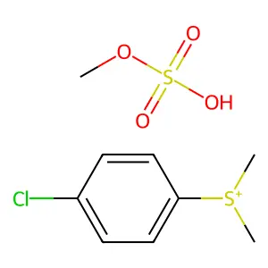 (4-Chlorophenyl)-dimethyl-sulfonium; methyl hydrogen sulfate structure