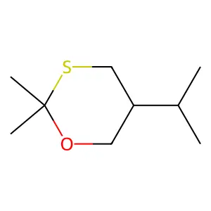 2,2-Dimethyl-5-isopropyl-1,3-oxathiane structure