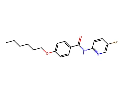 N-(5-bromopyridin-2-yl)-4-(hexyloxy)benzamide structure