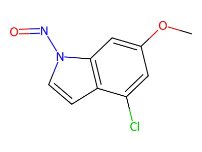 1H-Indole, 4-chloro-6-methoxy-1-nitroso- structure