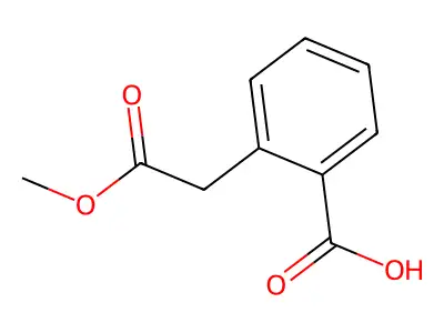 Benzoic acid, 2-(2-methoxy-2-oxoethyl)- structure