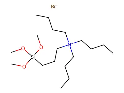 1-Butanaminium, N,N-dibutyl-N-[3-(trimethoxysilyl)propyl]-, bromide structure