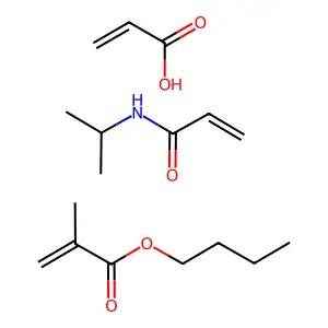butyl 2-methylprop-2-enoate;N-propan-2-ylprop-2-enamide;prop-2-enoic acid structure