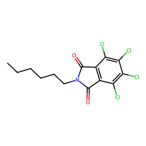 1H-Isoindole-1,3(2H)-dione, 4,5,6,7-tetrachloro-2-hexyl- structure