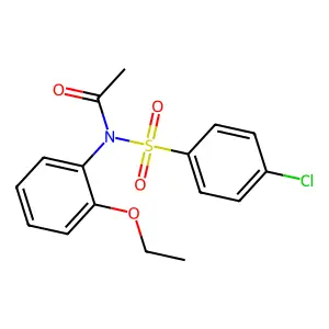 N-(4-chlorobenzenesulfonyl)-N-(2-ethoxyphenyl)acetamide structure