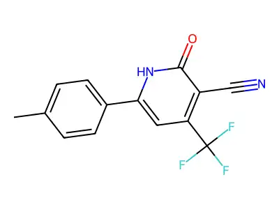 6-(4-Chlorophenyl)-2-oxo-4-(trifluoromethyl)-1,2-dihydro-3-pyridinecarbonitrile structure