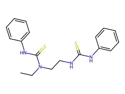 N-Ethyl-N'-phenyl-N-{2-[(phenylcarbamothioyl)amino]ethyl}thiourea structure