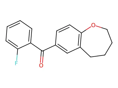 Methanone, (2-fluorophenyl)(2,3,4,5-tetrahydro-1-benzoxepin-7-yl)- structure
