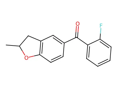 (2-Fluorophenyl)(2-methyl-2,3-dihydro-1-benzofuran-5-yl)methanone structure