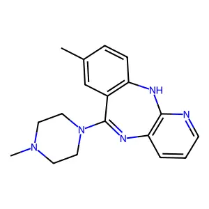 8-甲基-6-(4-甲基哌嗪-1-基)-11H-吡啶并(2,3-b)(1,4)苯并二氮杂䓬 structure