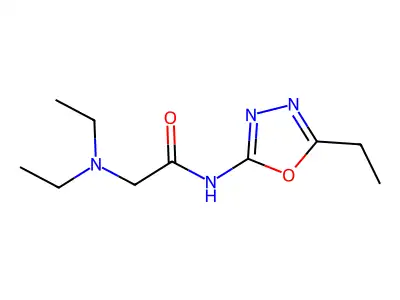Acetamide, 2-(diethylamino)-N-(5-ethyl-1,3,4-oxadiazol-2-yl)- structure