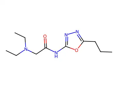 Acetamide, 2-(diethylamino)-N-(5-propyl-1,3,4-oxadiazol-2-yl)- structure