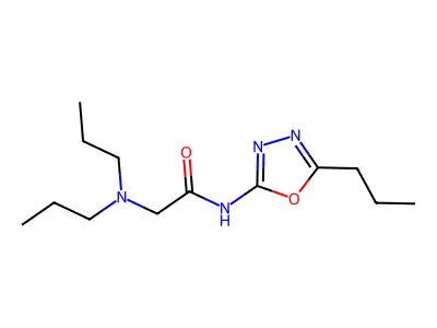 Acetamide, 2-(dipropylamino)-N-(5-propyl-1,3,4-oxadiazol-2-yl)- structure