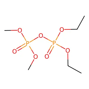 Diphosphoric acid, P,P-diethyl P',P'-dimethyl ester structure