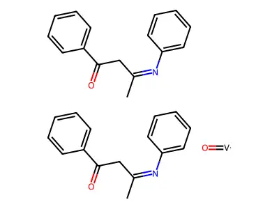 Oxovanadium;bis(1-phenyl-3-phenyliminobutan-1-one) structure
