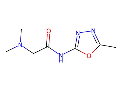 Acetamide, 2-(dimethylamino)-N-(5-methyl-1,3,4-oxadiazol-2-yl)- structure