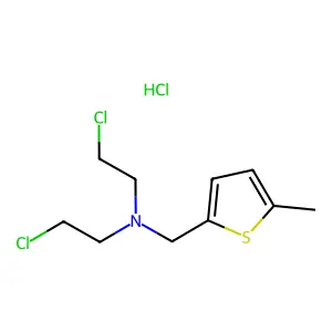 2-Thenylamine, N,N-bis(2-chloroethyl)-5-methyl-, hydrochloride structure