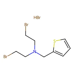 2-Thenylamine, N,N-bis(2-bromoethyl)-, hydrobromide structure