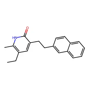 3-[2-(Naphth-2-yl)ethyl]-5-ethyl-6-methylpyridin-2(1H)-one structure