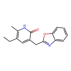 3-[(Benzoxazol-2-yl)methyl]-5-ethyl-6-methylpyridin-2(1H)-one structure