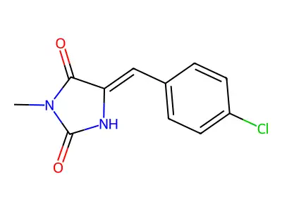 2,4-Imidazolidinedione, 5-((4-chlorophenyl)methylene)-3-methyl- structure