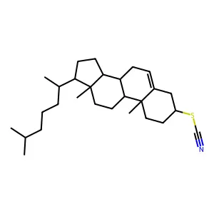Cholest-5-en-3beta-yl thiocyanate structure