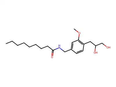 N-(4-O-glycerol-3-methoxybenzyl)nonivamide structure