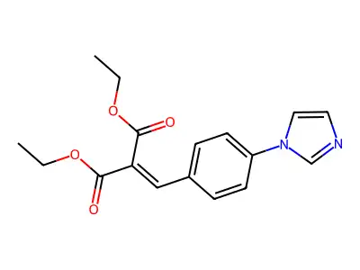 diethyl 2-{[4-(1H-imidazol-1-yl)phenyl]methylene}malonate structure