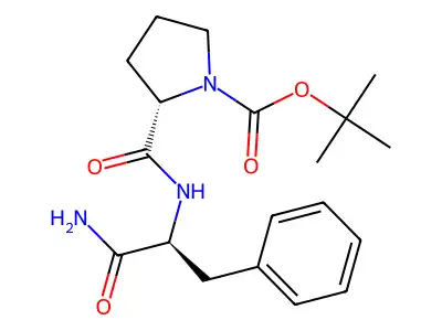 L-Phenylalaninamide, 1-[(1,1-dimethylethoxy)carbonyl]-L-prolyl- structure