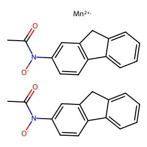 N-Hydroxy-2-acetylaminofluorene, manganous chelate structure