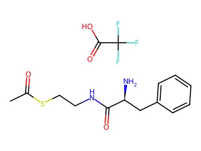N-(Phenylalanine)-S-acetylcysteamine trifluoroacetate structure