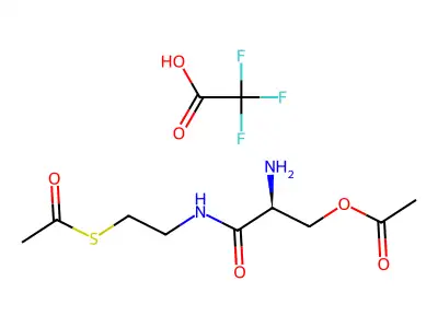N-(O-Acetylserinyl)-S-acetylcysteamine trifluoroacetate structure