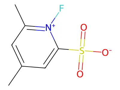 1-Fluoro-4,6-dimethylpyridin-1-ium-2-sulfonate structure