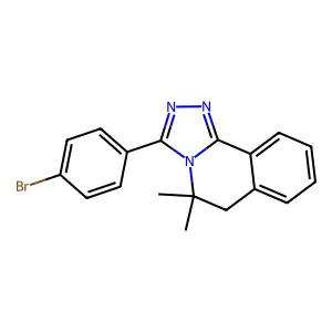 3-(4-bromophenyl)-5,5-dimethyl-6H-[1,2,4]triazolo[3,4-a]isoquinoline structure