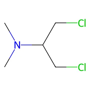 Ethylamine, 2-chloro-1-(chloromethyl)-N,N-dimethyl- structure