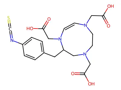 2-(4-Isothiocyanatobenzyl)-1,4,7-triazacyclononane-1,4,7-triacetic acid structure